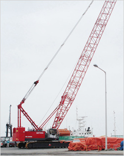 QUY100A, 100Ton Crawler Crane in Korea in 2008.
