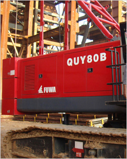 QUY80B, 80Ton Crawler Crane in India at 300 MW thermal power plant project in 20