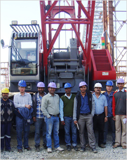 QUY50C, 50Ton Crawler Crane at 660MW thermal power plant Project.